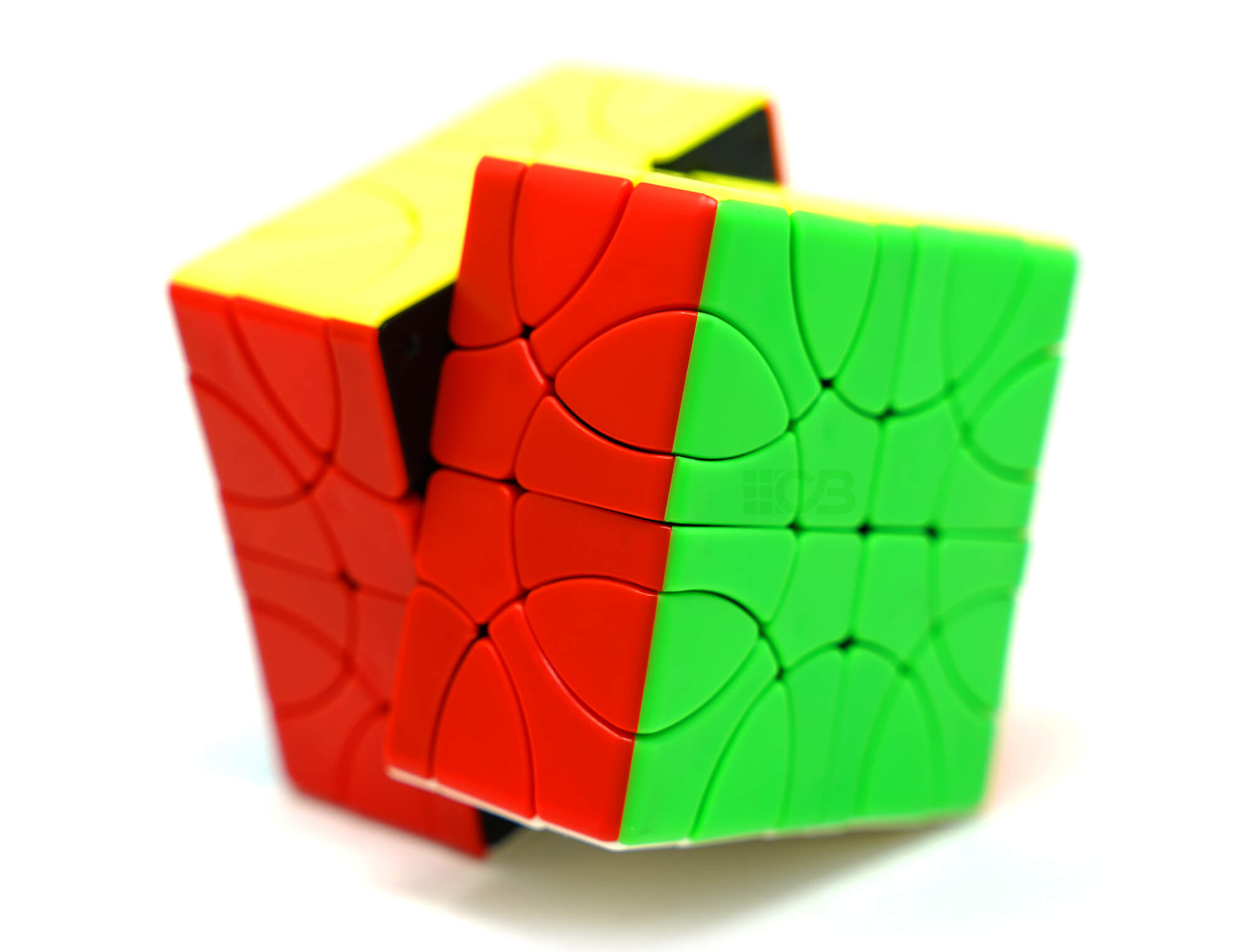 Corner Helicopter 2x2 YuXin — visão frontal do shape mod stickerless com peças coloridas