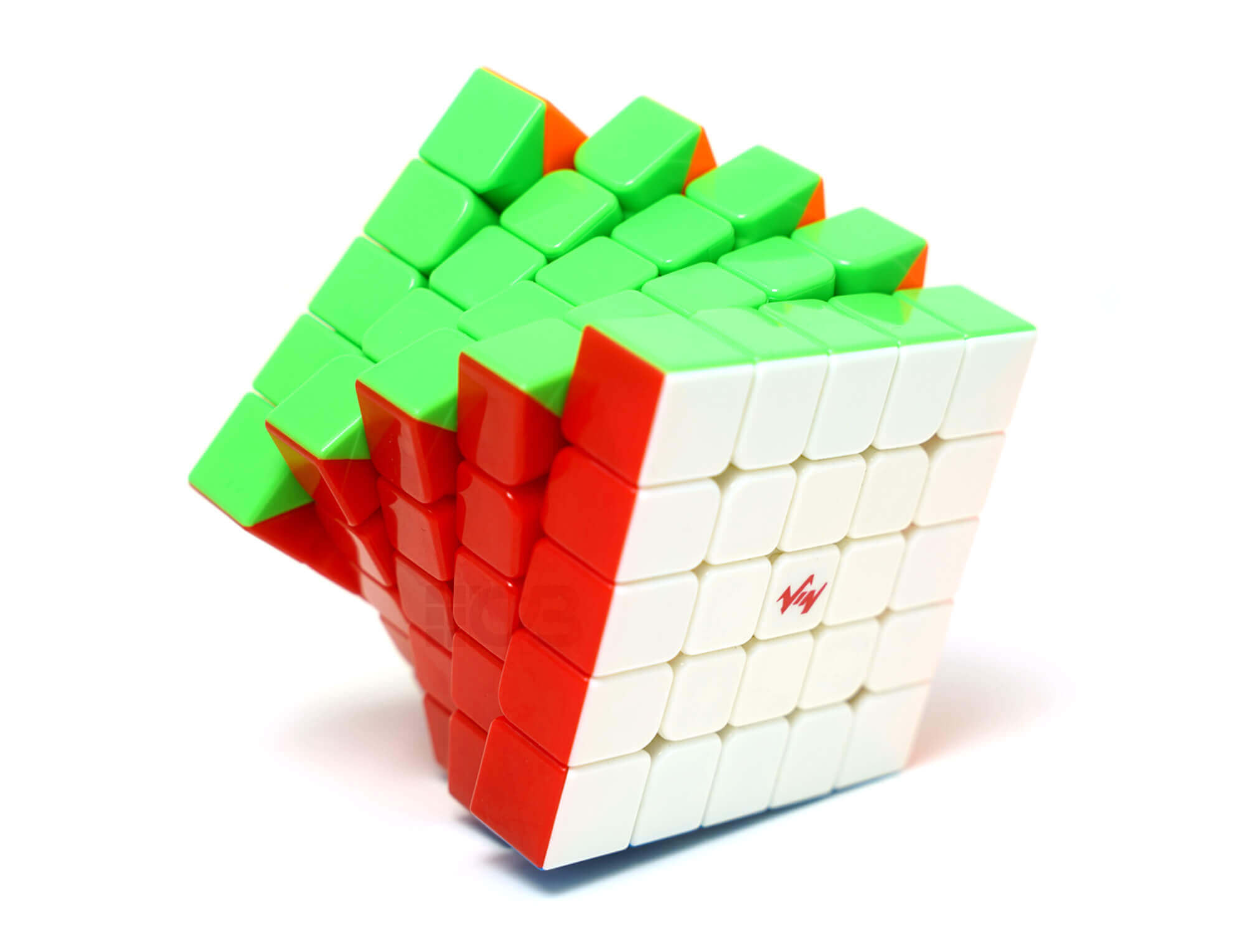 Cubo Mágico 5x5 Vin Cube Shiny Glossy Ball Core Magnético — vista frontal stickerless