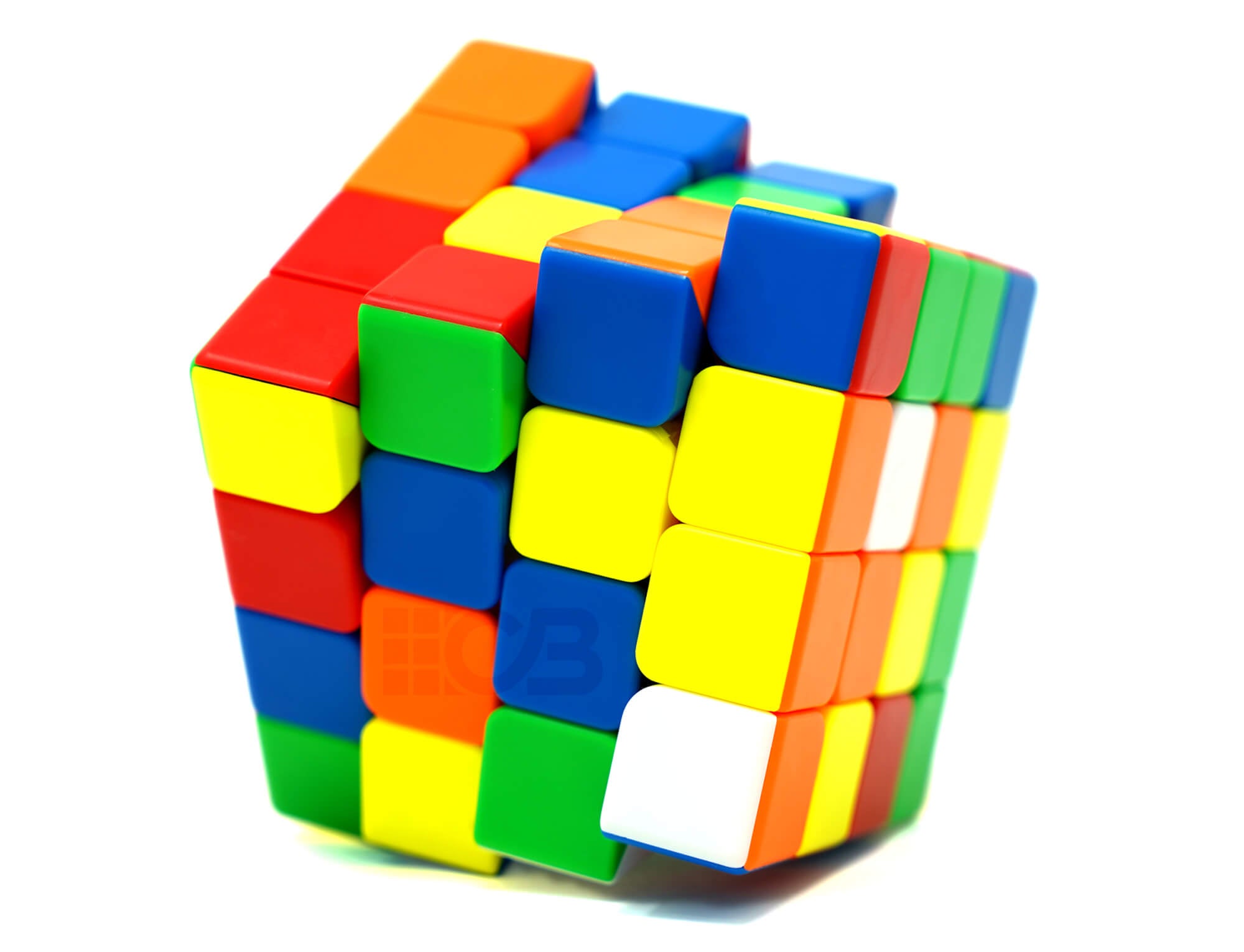 Cubo Mágico 4x4 MoYu Meilong Magnético stickerless — vista frontal do cubo montado
