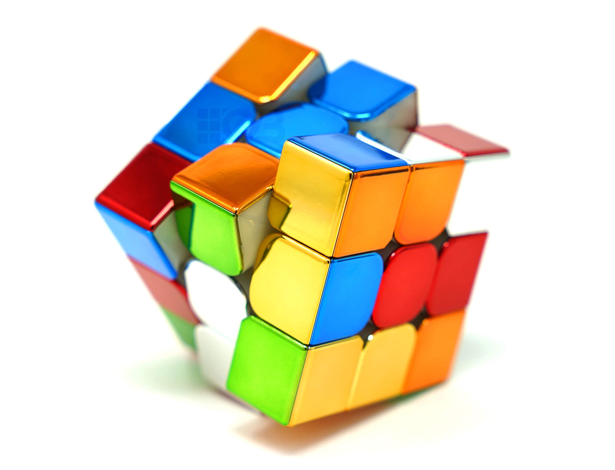 Cubo Mágico 3x3 Metálico Cyclone Boys — imagem de produto sobre fundo neutro