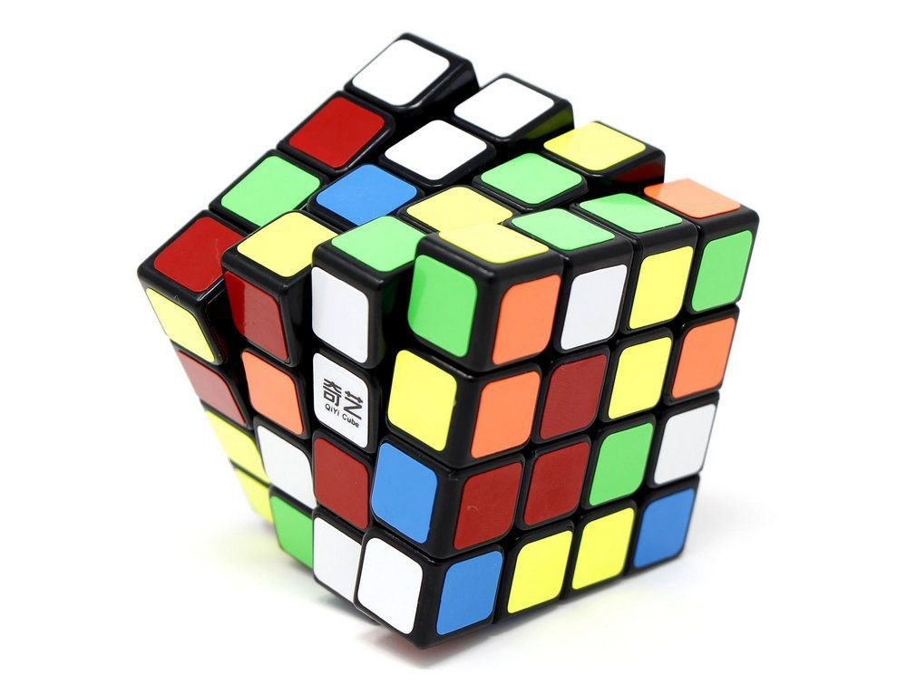 Cubos mágicos 4x4 e 5x5 QiYi stickerless do kit com acabamento colorido sem adesivos