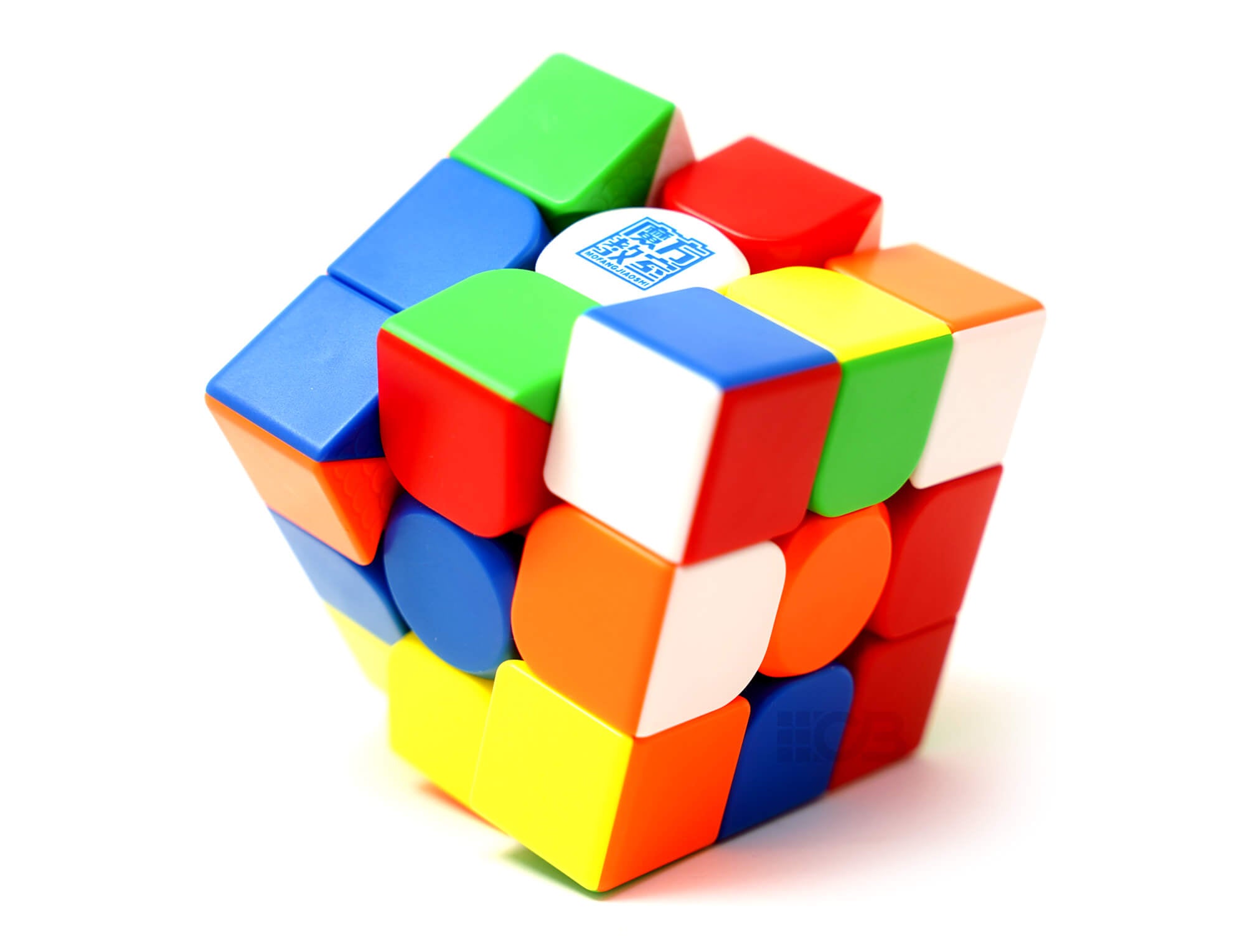 Cubo Mágico MoYu Meilong V2 M mostrando as peças coloridas e acabamento stickerless