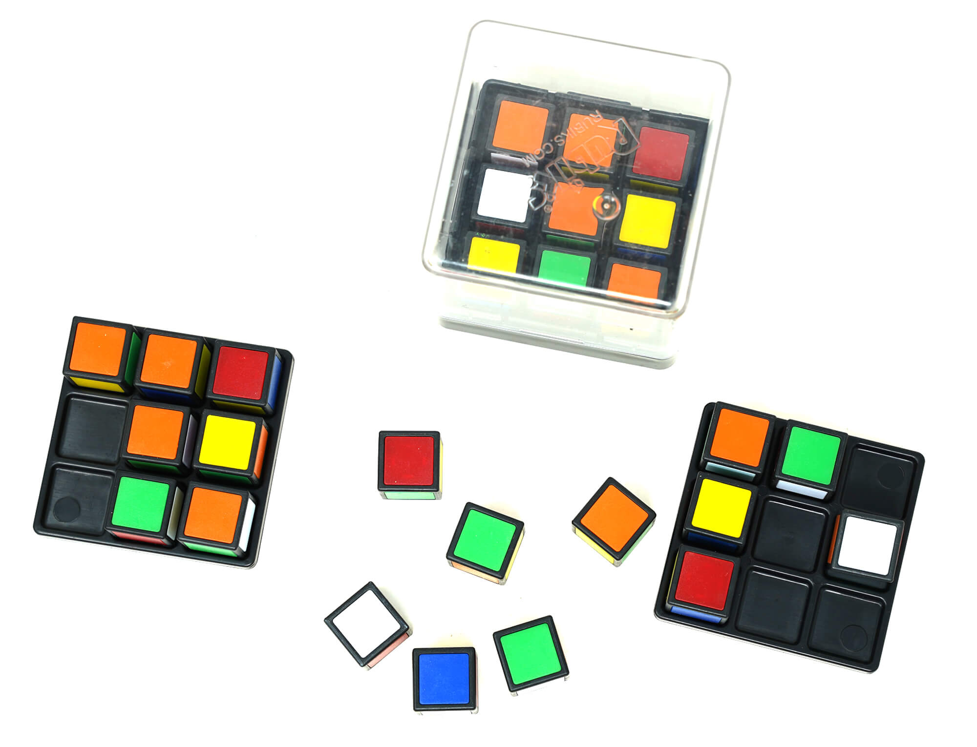 Rubik's Roll em uso mostrando um dos cinco modos de jogo