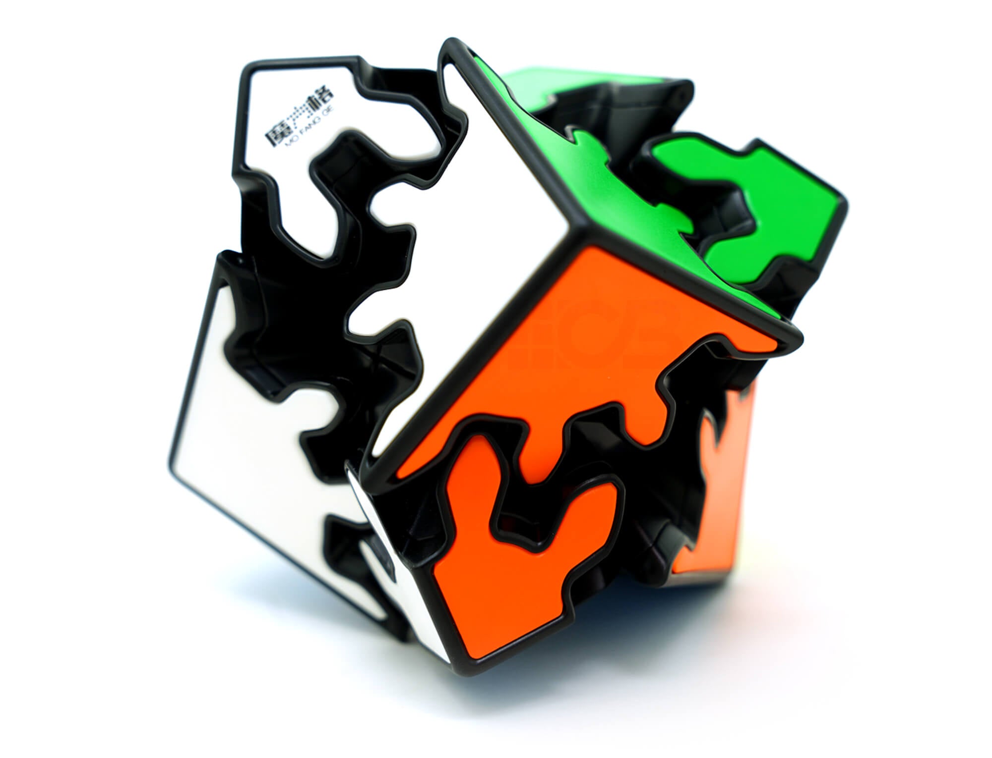 Gear Shift 2x2 HelloCube em posição embaralhada mostrando a complexidade do puzzle